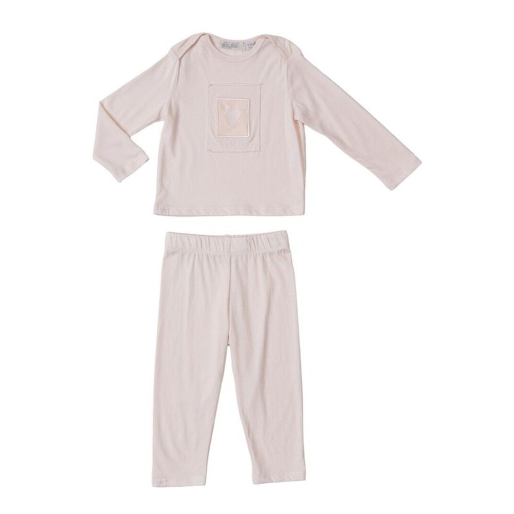 Barefoot Dreams  Heritage Organic Cotton Baby Set, Pink